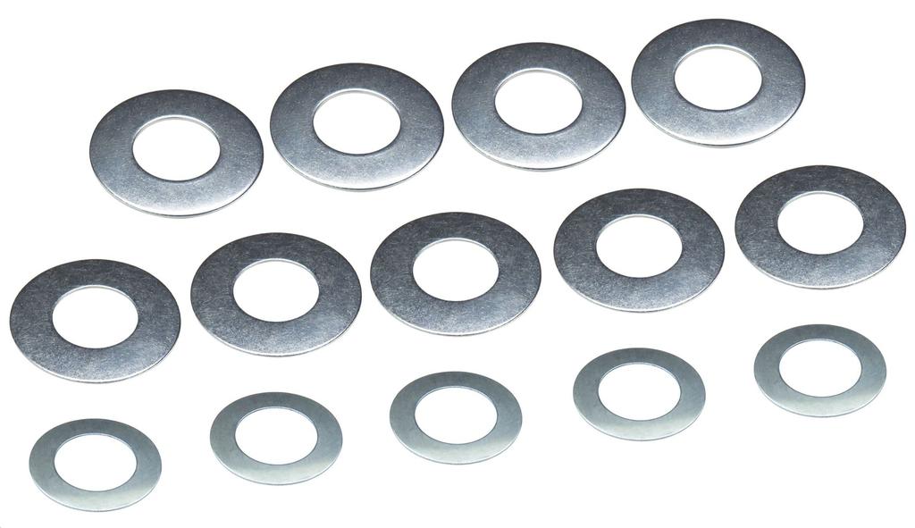 FregocS Stainless Steel Thin Spacer Color Set of 14 finely adjustable for general-purpose M12 (thickness 0.3-0.8mm) MCP-SUSC-M12