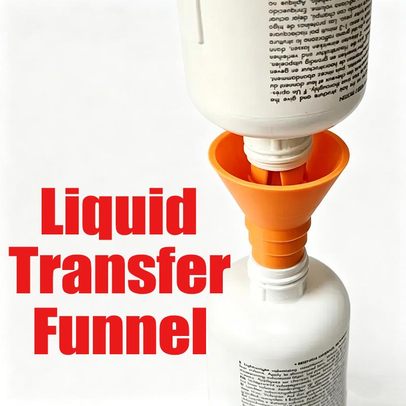 Portable Liquid Transfer Funnel, Universal Filling Funnel Apparatus For Bulk Bottles & Cans, No Waste-Bottle Emptying Kit