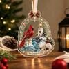 2D Red Christmas Acrylic Ornament, Hanging Decoration for Christmas Tree