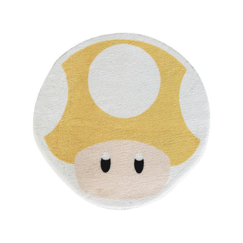 Cartoon Mushroom Head Household Absorbent Non-slip Thick Imitation Cashmere Carpet Wear-resistant Dirt Warm Bedroom Bed Blanket