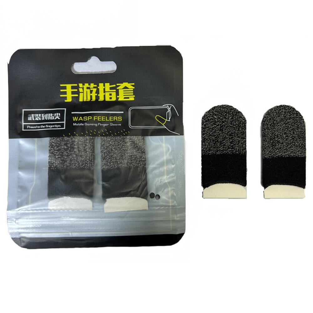 1Pair Gaming Finger Sleeves Anti-Slip Touchscreen Ultra-Thin Finger Cover for Mobile Games/E-Sports