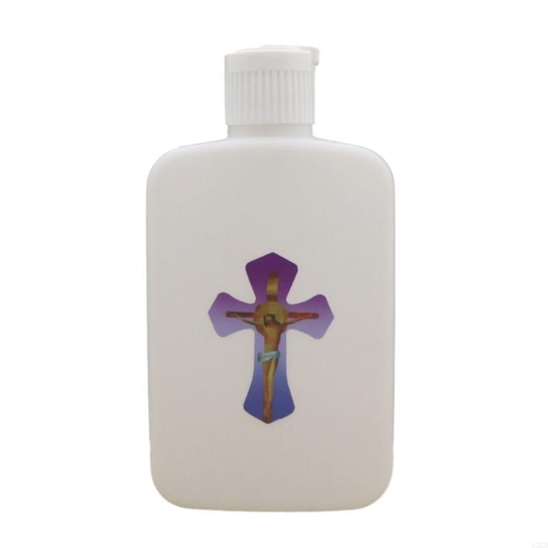 62KD Holy Water Bottle Religious Refillable Holy Water Container Baptisms Lotion Bottle with Screw Lid Catholic Accessories