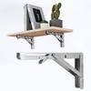 2Pcs Stainless Steel Triangular Folding Bracket Wall Shelf Support Heavy Duty Fixing Bracket
