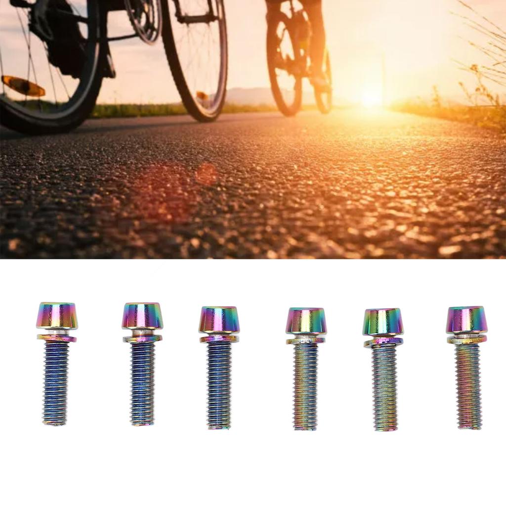 Steel Water Bottle Cage Bolts M5x23mm Colorful Water Bottle Cage Bolts for Fixing Handlebar Ends