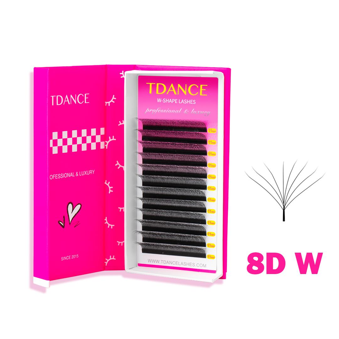 

TDANCE W Shape Lash Soft Handmade 3d 4d 5d 6d 8d Premade Volume Fan C D 0.07MM Eyelashes Extension D&0.07mm&8-15MIX