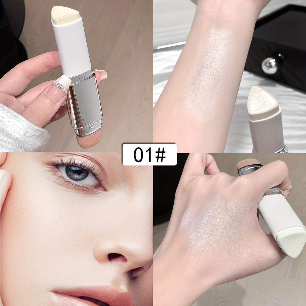 Увлажняющий тональный стик с аппликатором-кисточкой для создания покрытия от легкого до плотного