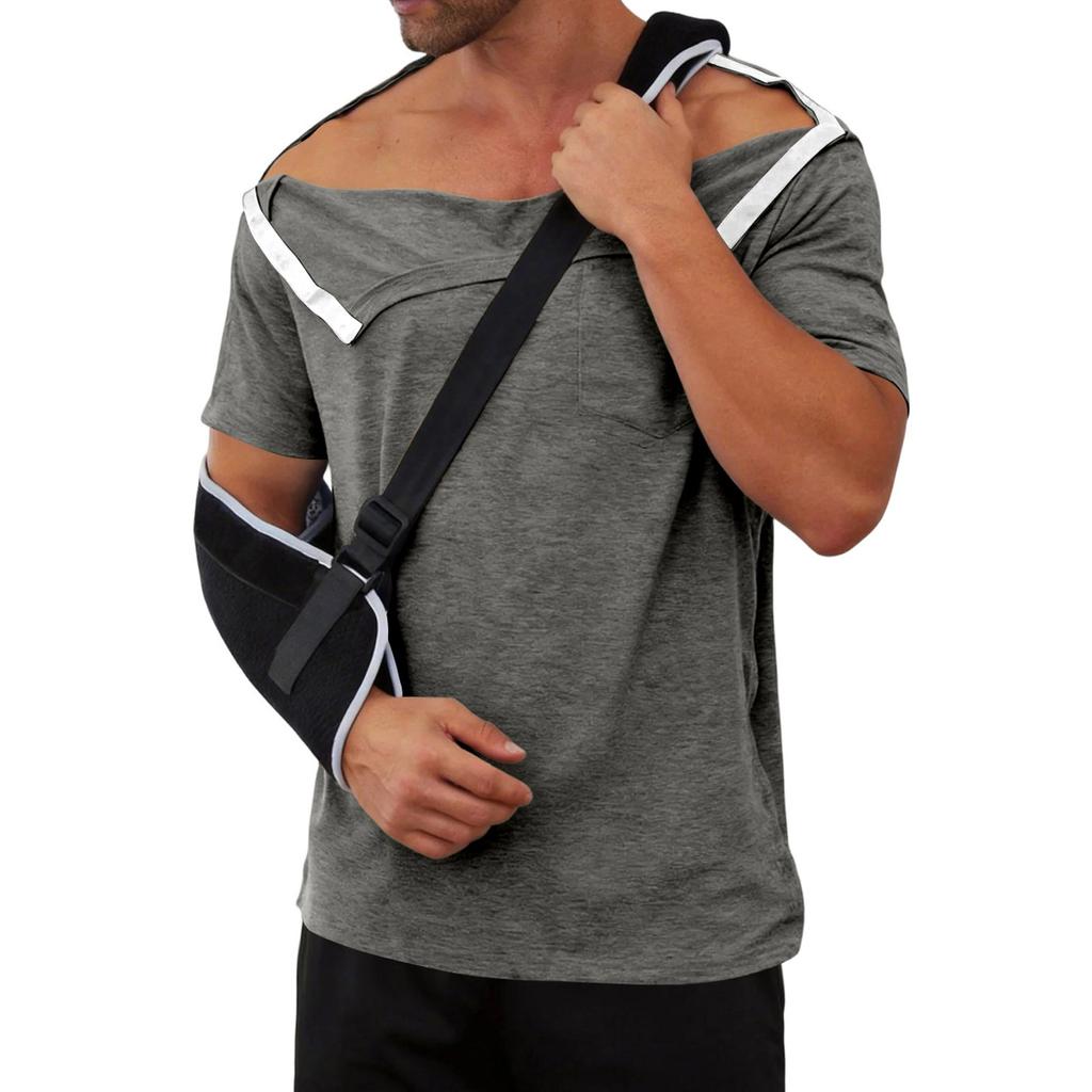 Men's Color - Recovery Gown, -away Short Sleeves, Full-open Front, Side Button Design.