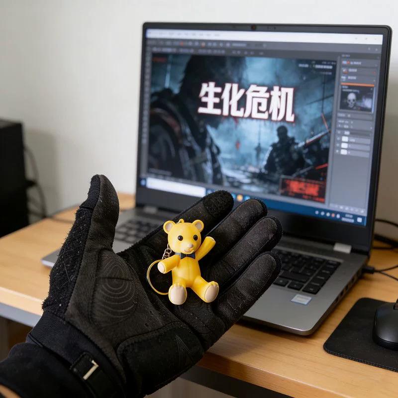 New Requiem Cute Bear Charm Leon Ada Keychain 3d Printed Keyring Bag Charm Desk Ornament Collectible Birthday Gift