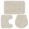 3 Pcs Bathroom Mat Set Fabric