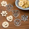 4 Creative Joyful Face Cookie Cutters Stainless Steel Dishwasher Safe Perfect for Home Baking Family Gatherings