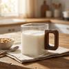 Wooden Handle Glass Coffee Mug Heat-resistant Teacup Practical Espresso Cup  Home Use