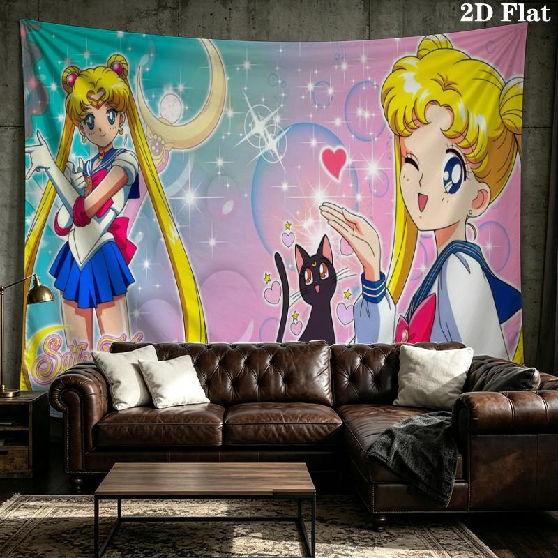 Magic Saylor Girls Wall Tapestry Aesthetic Wall Hanging Printed Fabric Blanket Decorative Tapestries for Bedroom Living Room Home Decor