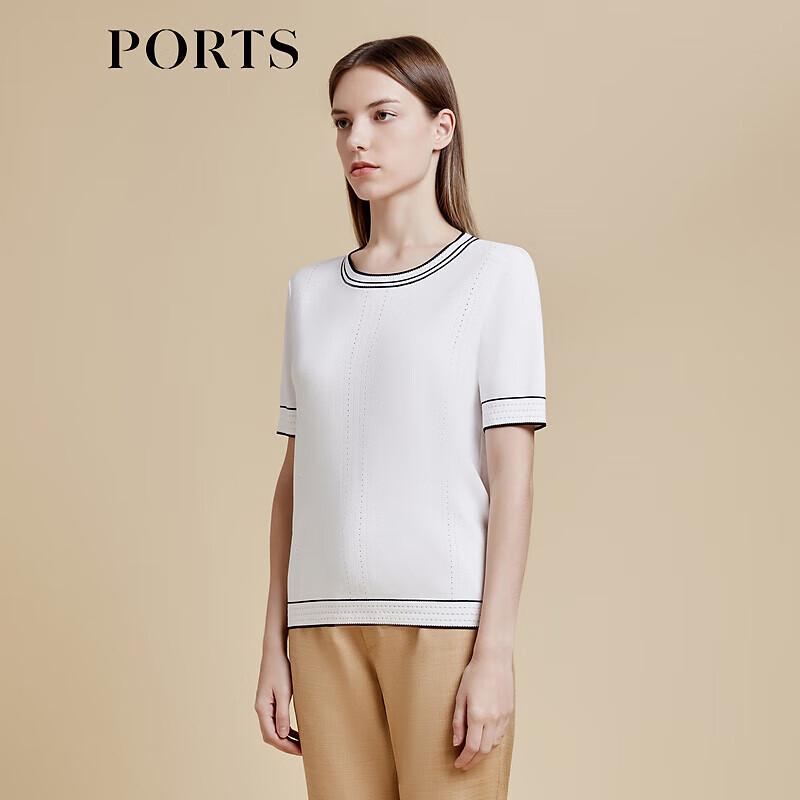 Ports Women's Color-Block Knit Short Sleeve Top