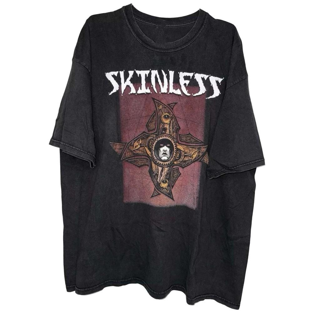 Hot Skinless Band Black S to 5XL  Adults Unisex T-Shirt L
