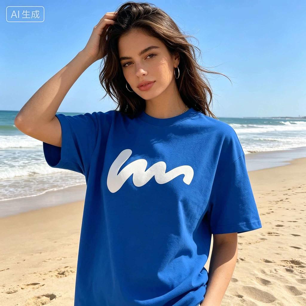Creative Pattern Pure Cotton Printed Unisexs And Unisexs Personalized Short Sleeved New Fashion Trend Loose Casual Tshirt
