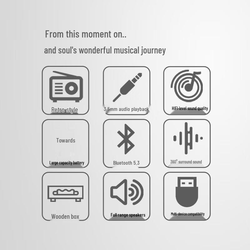 Lenovo F03 Wooden Desktop Bluetooth Speaker