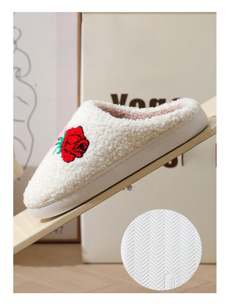 Dámské zimní pantofle Smiley Face Plush Love pro vnitřní teplo