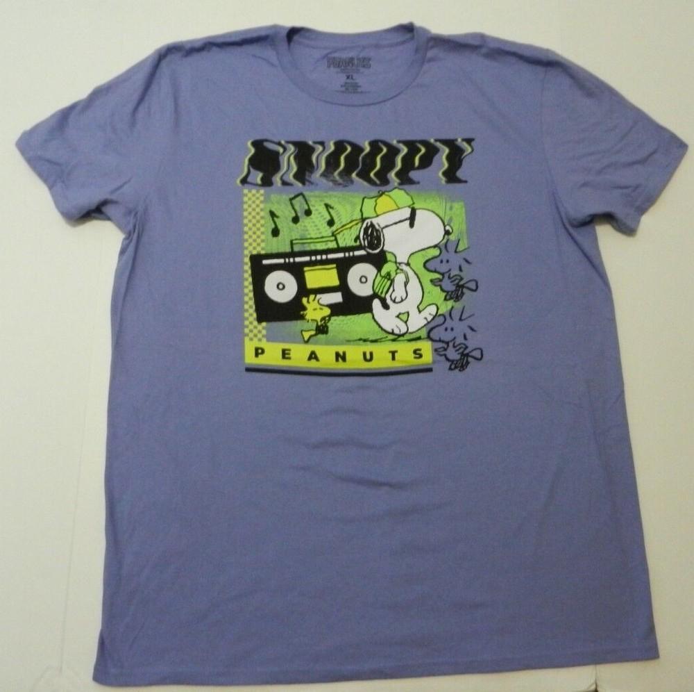Peanuts Snoopy Purple Music Tee Shirt New Unisex T-Shirt