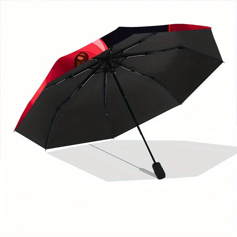 1pc Apple, FruitAutomatic Folding Umbrella, Portable & Foldable Design with 8 Ribs, Casual Outdoor Accessory Yy250804274