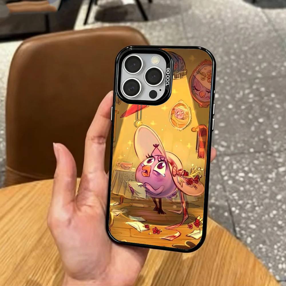 

Cute G-Gogoriki K-Kikoriki Phone Case For iPhone17,16,15,14,13,12,11 Plus,Pro Max Colored Silver Plated Inside Cover iPhone14Plus