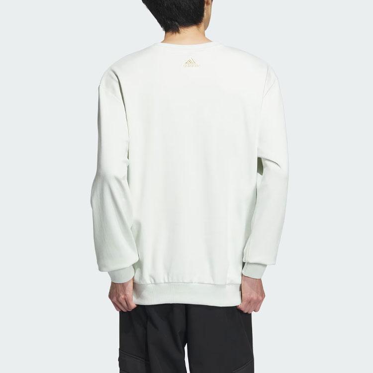 Adidas FW23 Dragon CNY Crew Neck Sweatshirt with Logo & Embroidery Men Tops Crystal-Blue IT3991