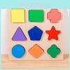 Wooden Shape Recognition Puzzle For Toddlers Educational Interactive Toy