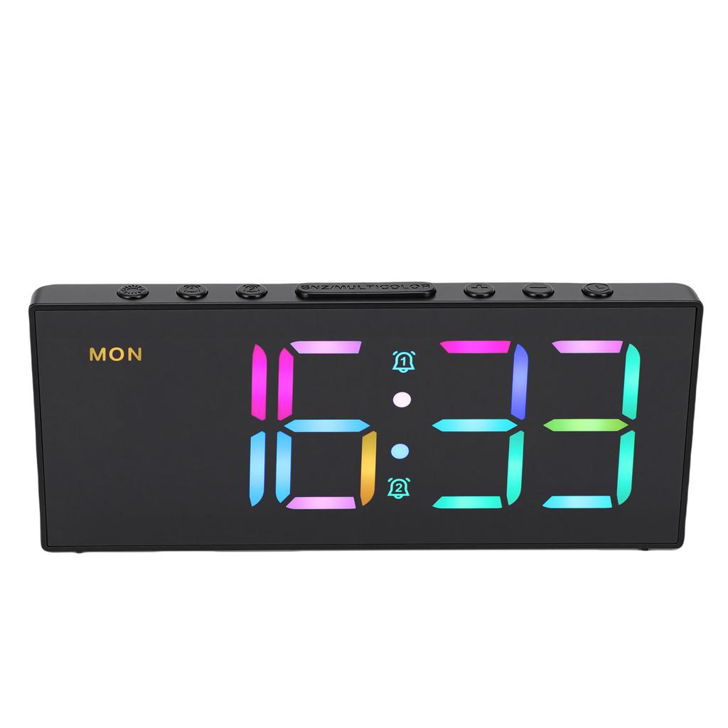 Digital Alarm Clock Dual Alarms Desk Small Clock Snooze Model Extra Loud 90dB 12 24H Display with Large LED Display for