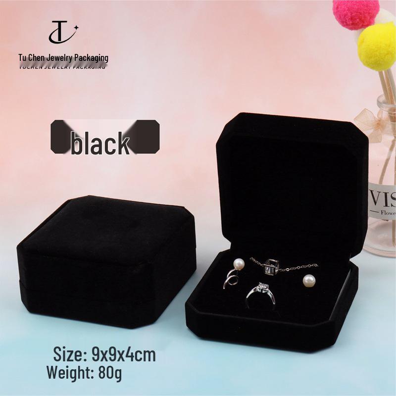 

Velvet Octagonal Jewelry Box: Multi-use Storage for Rings, Earrings, Necklaces