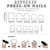 Lines False Nails Short Square Full Cover Stick On Nails Christmas Press On Nails Manicures Supplies