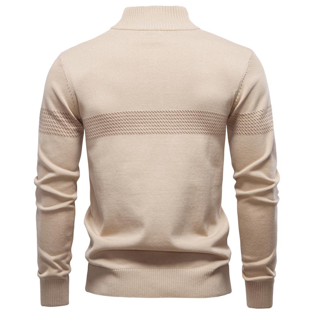 Polo Ralph Lauren 2025 Autumn and Winter Embroidery New Business Stand Collar Men's Pure Cotton Sweater, High-quality Casual Half Zipper Men's Top