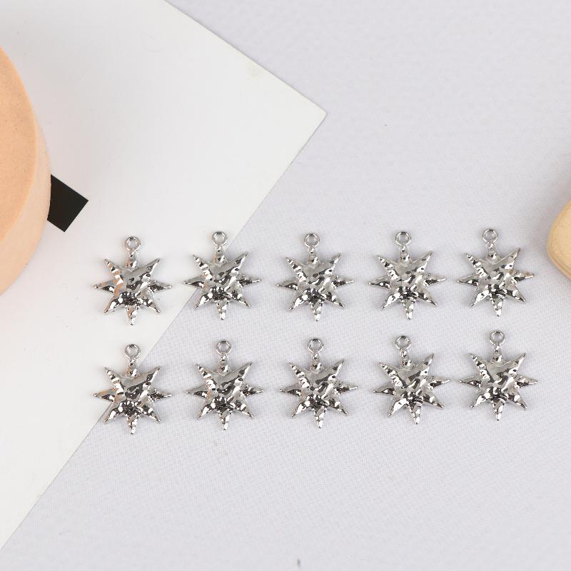 10 szt. Prosta stopowa ośmiokątna zawieszka gwiazda do DIY bransoletek naszyjników akcesoria do wyrobu biżuterii
