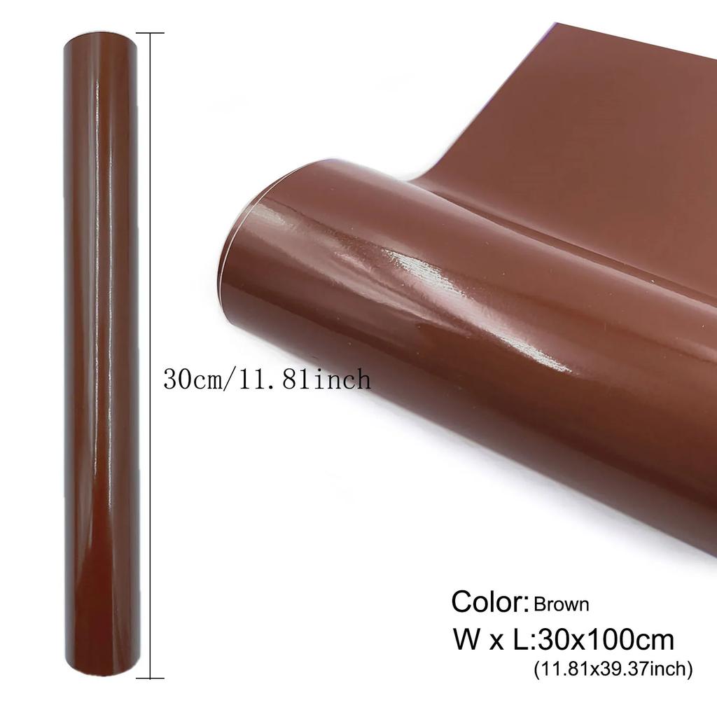 1-5roll Glossy Adhesive Vinyl Craft Cut Film for Outdoor Decor Sticker Cutter Car Wall Lettering Film DIY 30cm X 100cm