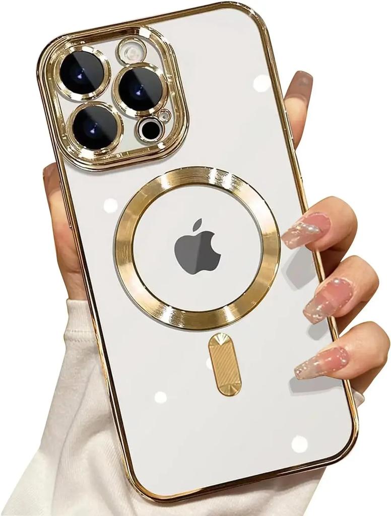 Full Protection Magnetic Wireless Charge Case For  For For Iphone 17 16 15 14 13 12 Pro Max Case With Camera Lens Protector