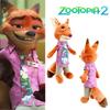 Zootopia Plush Toys Cartoon Anime Fox Nick Rabbit Judy Doll Soft Stuffed Birthday Gifts Kids Girlfriend 2 for Cuddly Fluffy Huggable Kawaii Comfort