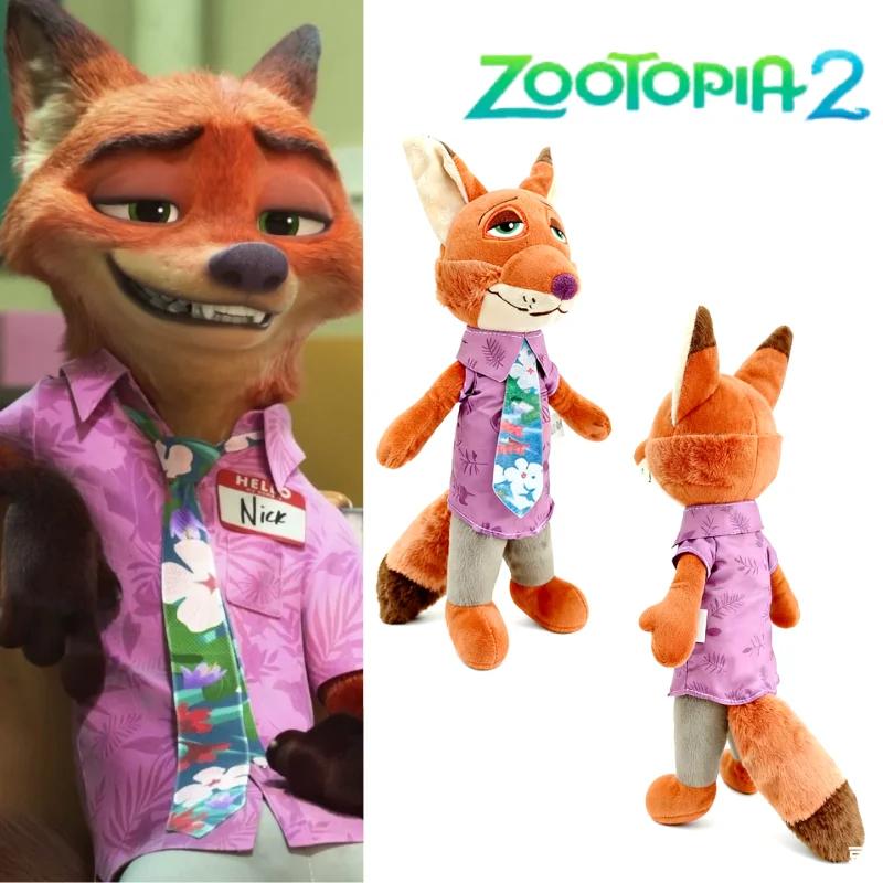 Zootopia Plush Toys Cartoon Anime Fox Nick Rabbit Judy Doll Soft Stuffed Birthday Gifts Kids Girlfriend 2 for Cuddly Fluffy Huggable Kawaii Comfort