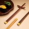 5 Pairs Luxury Natural Wood Chopsticks Reusable Non-slip Wooden Chopsticks Set Multi Color Eco-Friendly Healthy Chinese Chop Sticks
