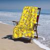 WIBUE Yellow Rubber Duck Microfiber Oversized Beach Towel, Lightweight Quick Dry Sandproof Towels 60”x30” for Swim Pool Yoga Gym Camping, Beach