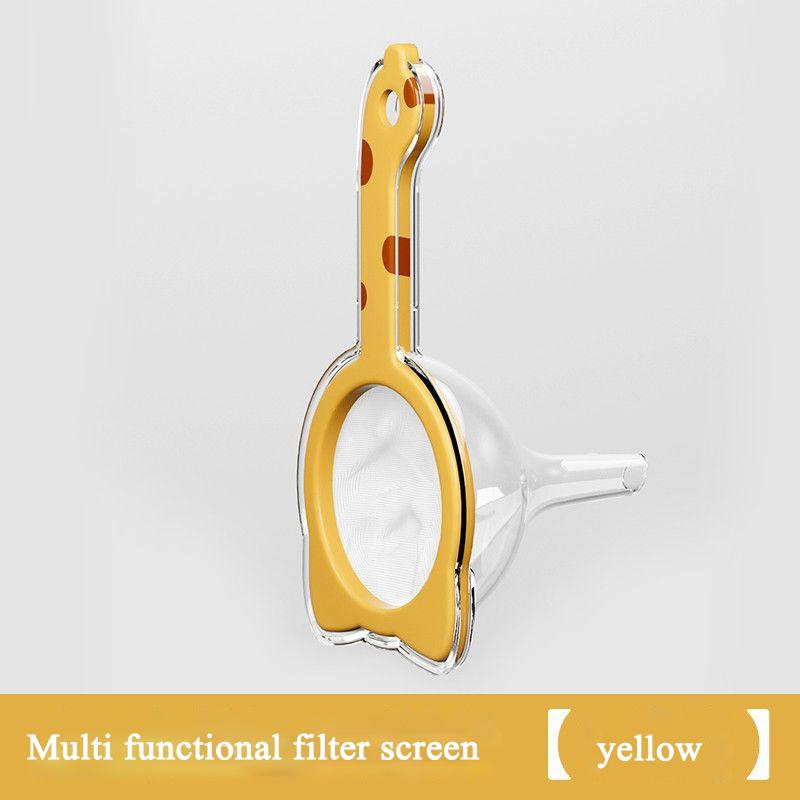 

1 шт. Воронка-фильтр Чай Жир Сок Пищевой дуршлаг Съемная Пищевая Экстрамелкая сетка Воронка-дуршлаг Для процеживания сока Масла жёлтый