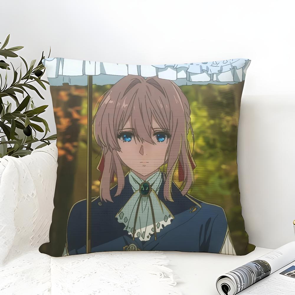 Vviolet EevergardenES Pillow Case Cotton Linen Fabric Square Zipper Pillowcase Home Decorative Living Room