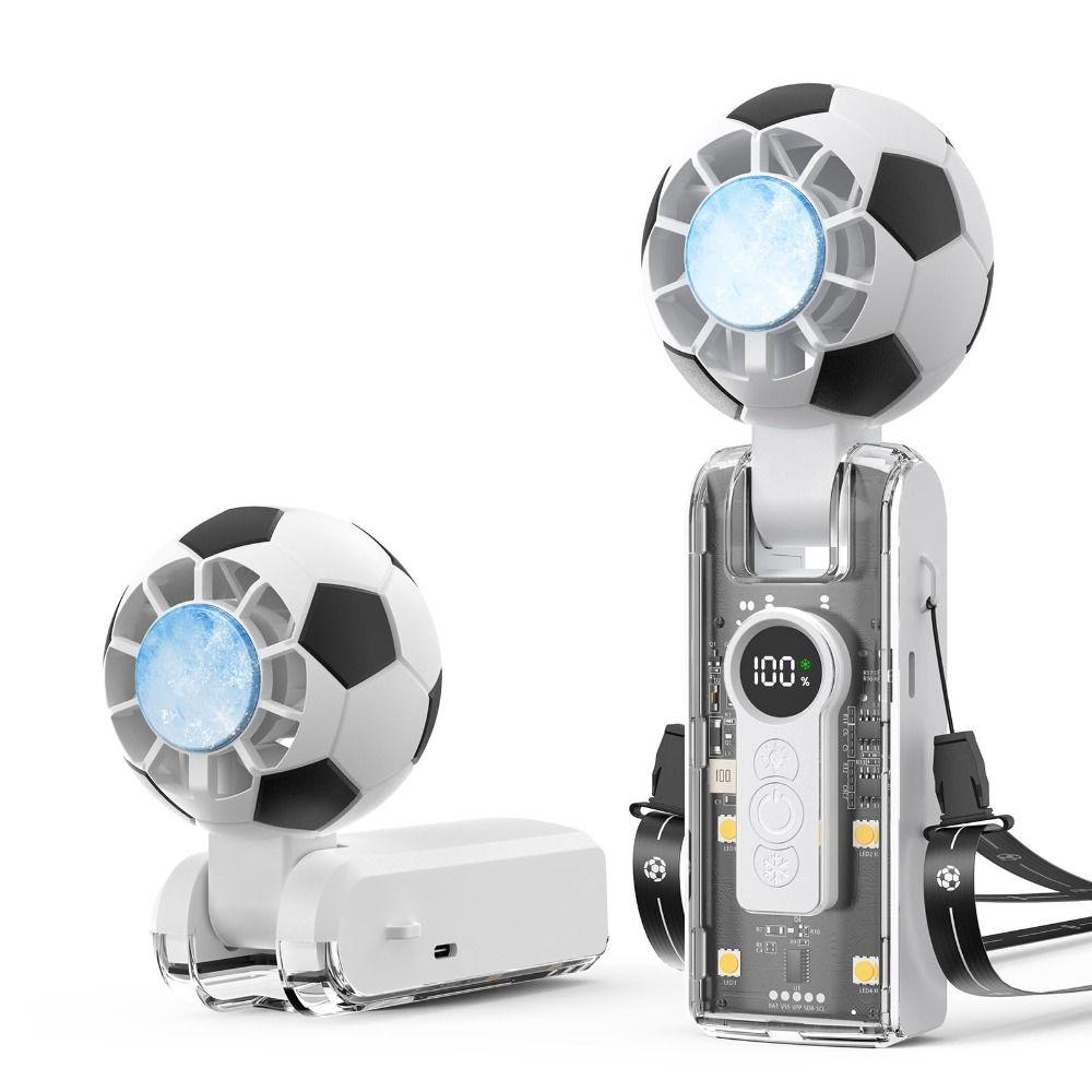 Soccer-Shaped Mini Handheld Fan Ice Cooler Turbo Fan Portable Pocket Fan  Outdoor