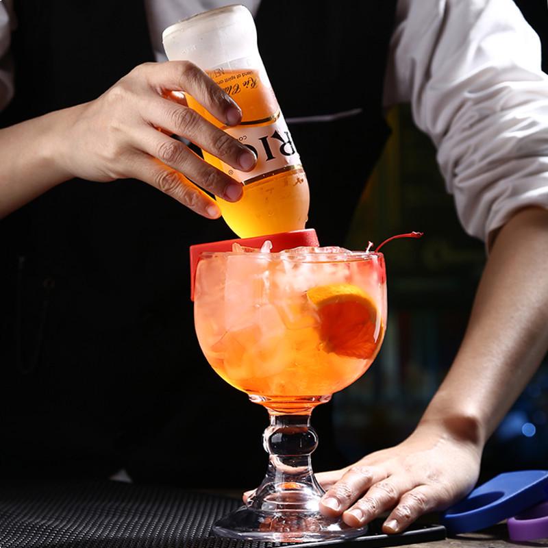 Creative Inverted High-Footed Glass Cup: Versatile for Cocktails, Draft Beer, Juice, or Any Beverage.