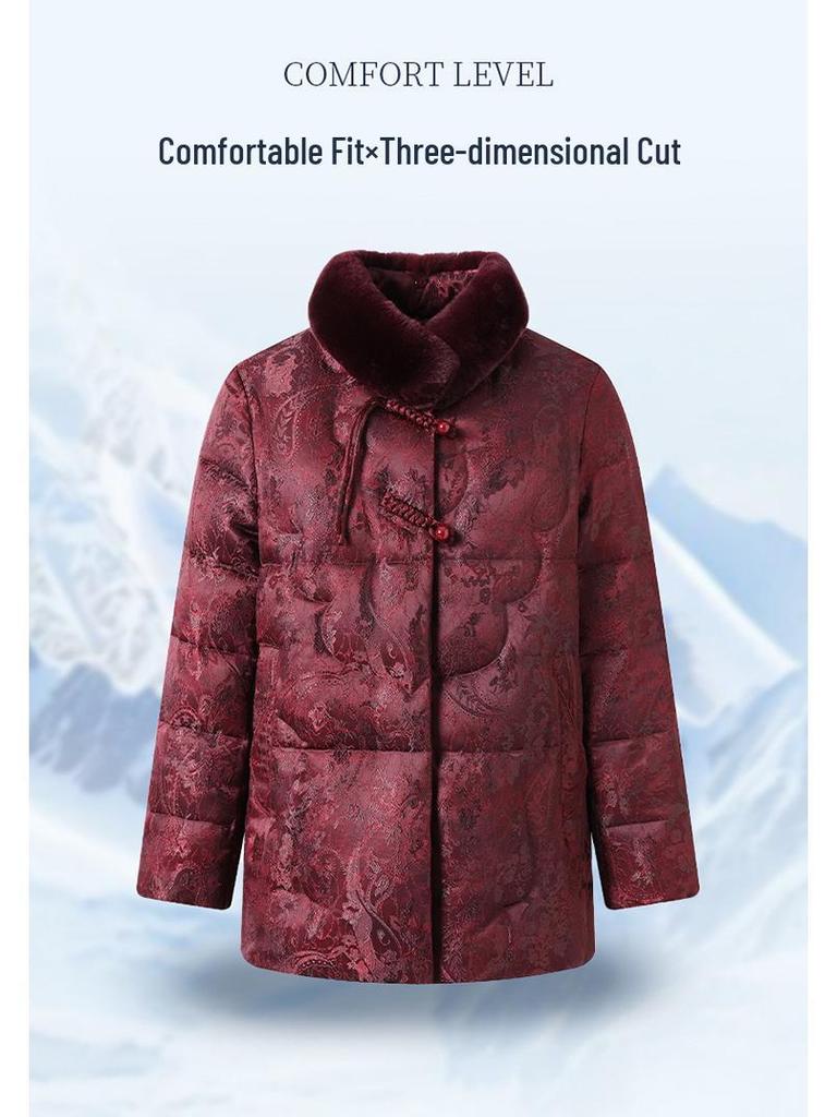 Grandma's 90% White Duck Down Winter Jacket for Women 70+