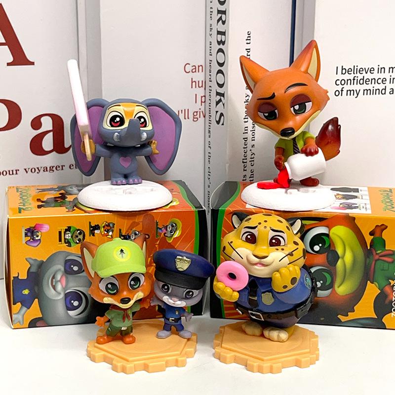 Popular New Crazy Zootopia Fox Nick Rabbit Judy Handmade Doll Surrounding Doll Table Ornament Children'S Toy Gift