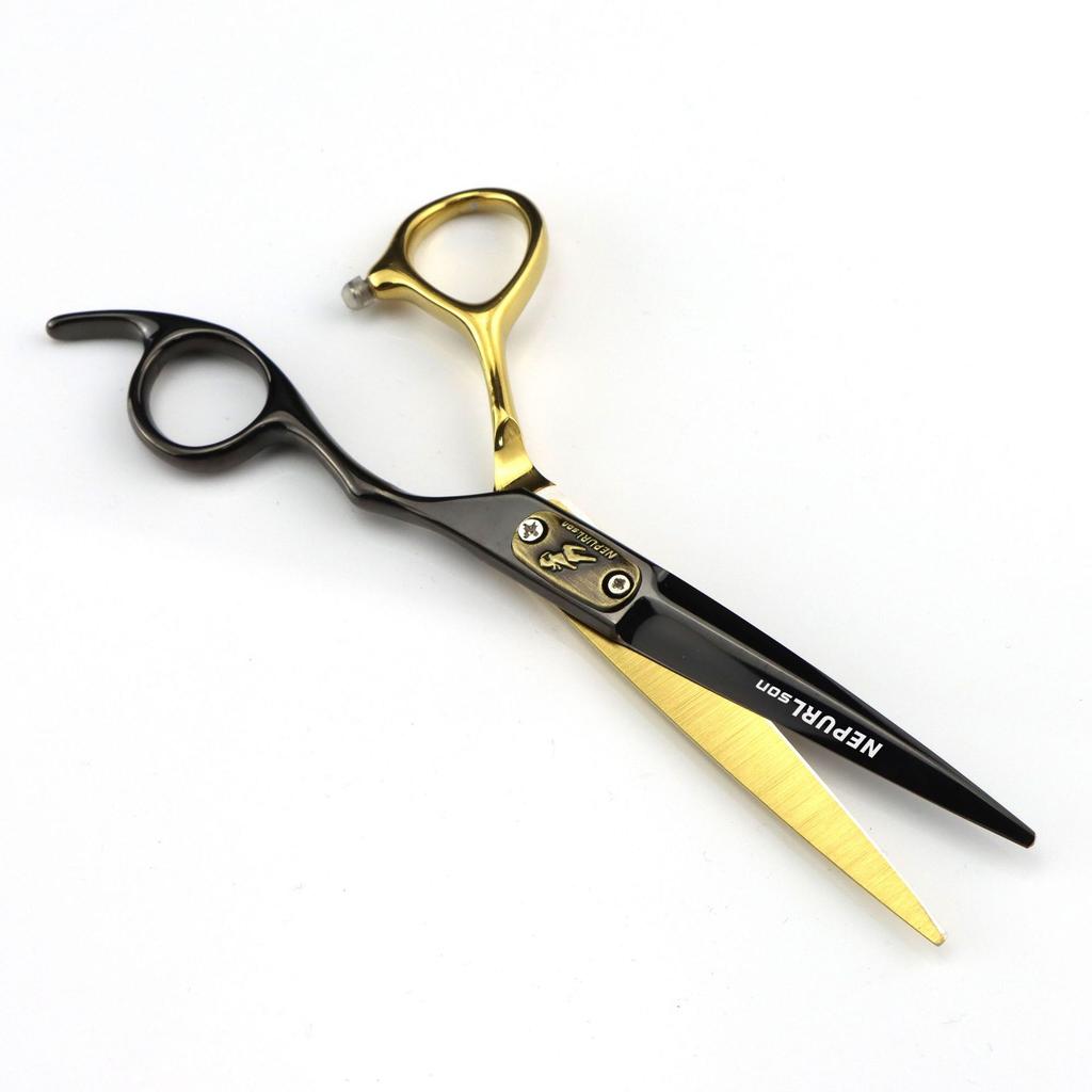 6.0 Inch Black And Gold Nepson Cover Plate Hair Clipper Hair Clipper Tooth Clipper Antler Tooth Non-Marking Tooth V-Shaped Tooth Fish Bone Tooth