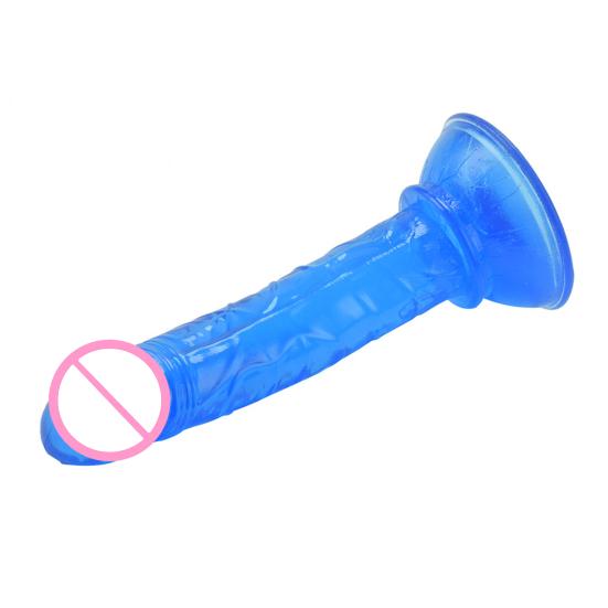 Falešný přísavka Phallus Multicolor Faux Crystal Clear Mini Manual Simulated Adult Products Bottom Sucker Female G-Spot Masturbator Dildo