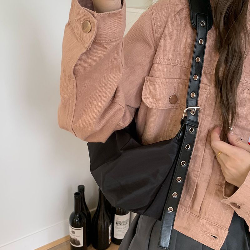 Textured Underarm Bag Women's New Fashion Nylon Bag Versatile Large-capacity Messenger Bag