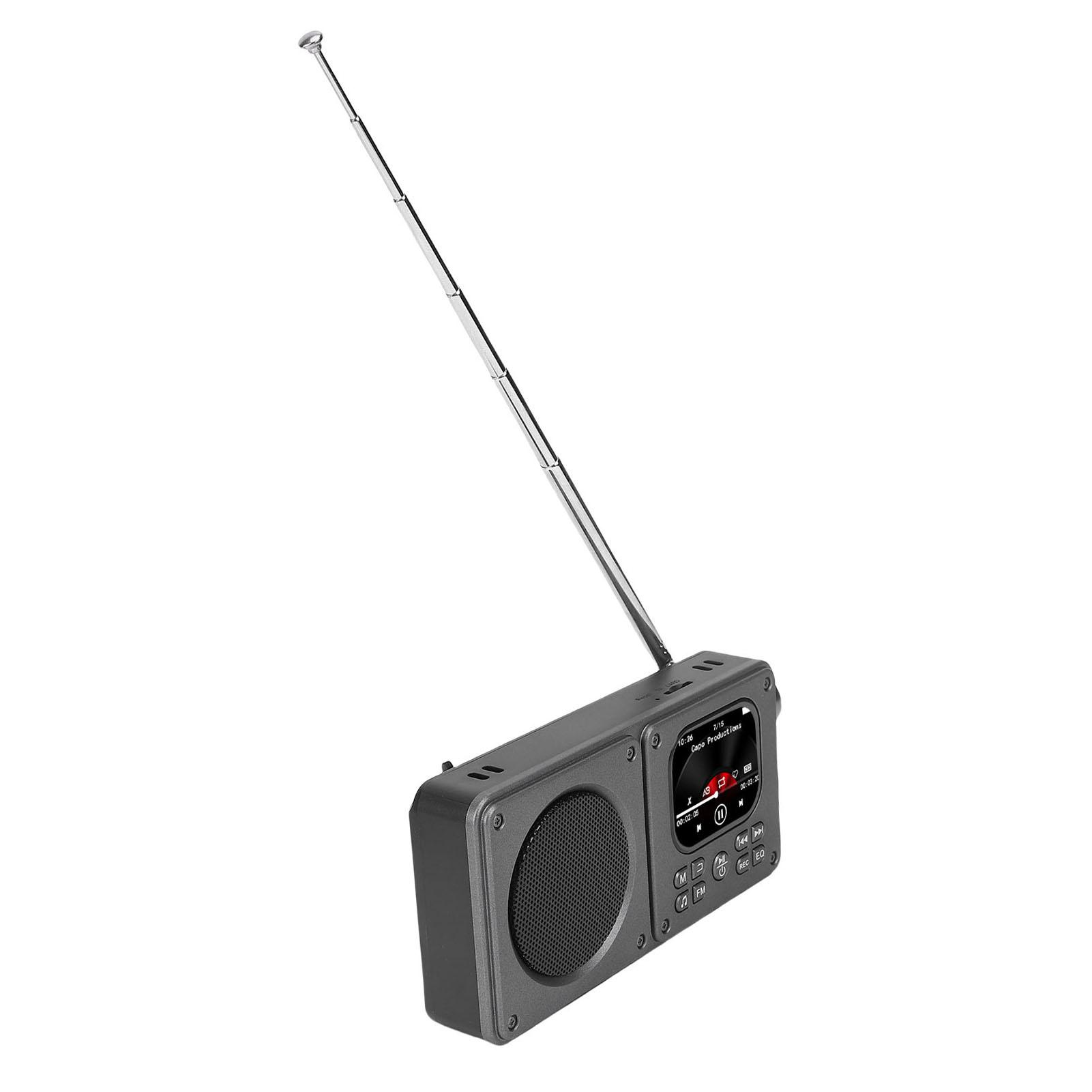 

Video Radio AM FM 2.01 Inch Screen MP3 MP4 Player 5.4 Speaker Portable Rechargeable Radio with Earphone