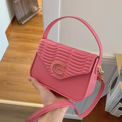 Stylish And Textured Small Square Bag, Simple And Atmospheric Shoulder Bag, High-End Messenger Hand Bag.
