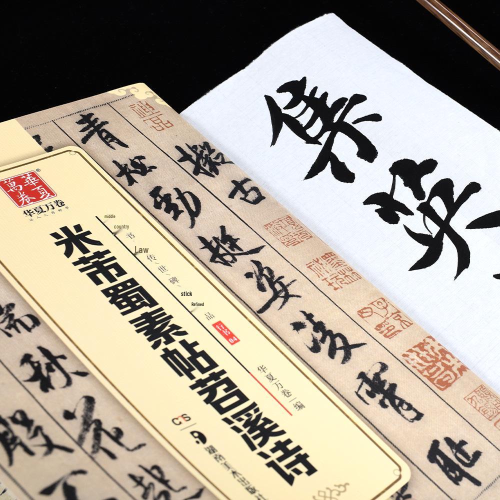 Chinese Calligraphy Practice Book: Mi Fu, Shu Su Tie, Tian Xi Shi Stele Rubbings 10003712