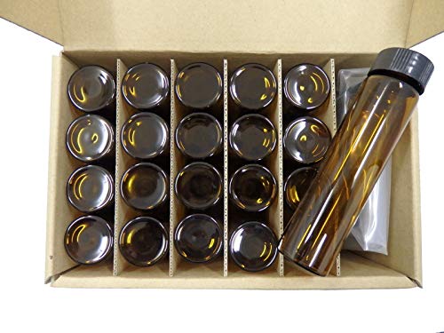 3021 PPLS Laboratory Screw-Cap Glass Bottles, Capacity: 45ml, Quantity: 20 bottles, Brown Bottle